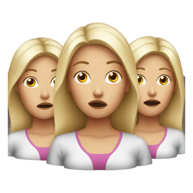 Three white women shocked sticker