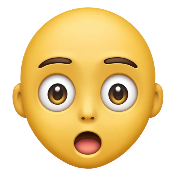Twitch emoji depicting a surprised face with wide eyes and open mouth, representing shock or amazement sticker