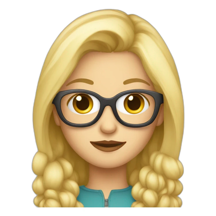 Fille blonde et avec des lunette  sticker