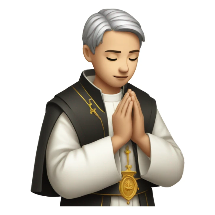 The Young europa Priest in prayer sticker