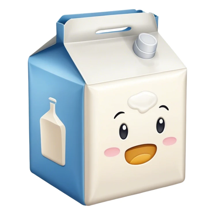 The front of the milk box sticker