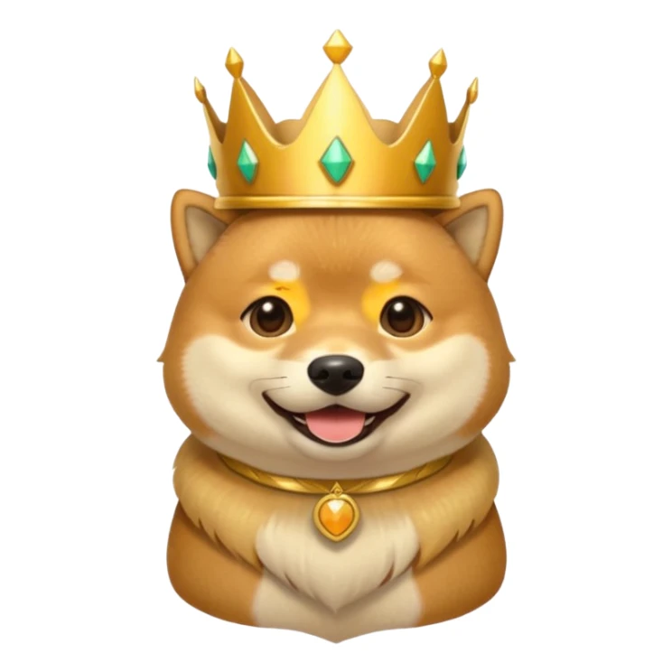 shiba inu wearing kings crown sticker