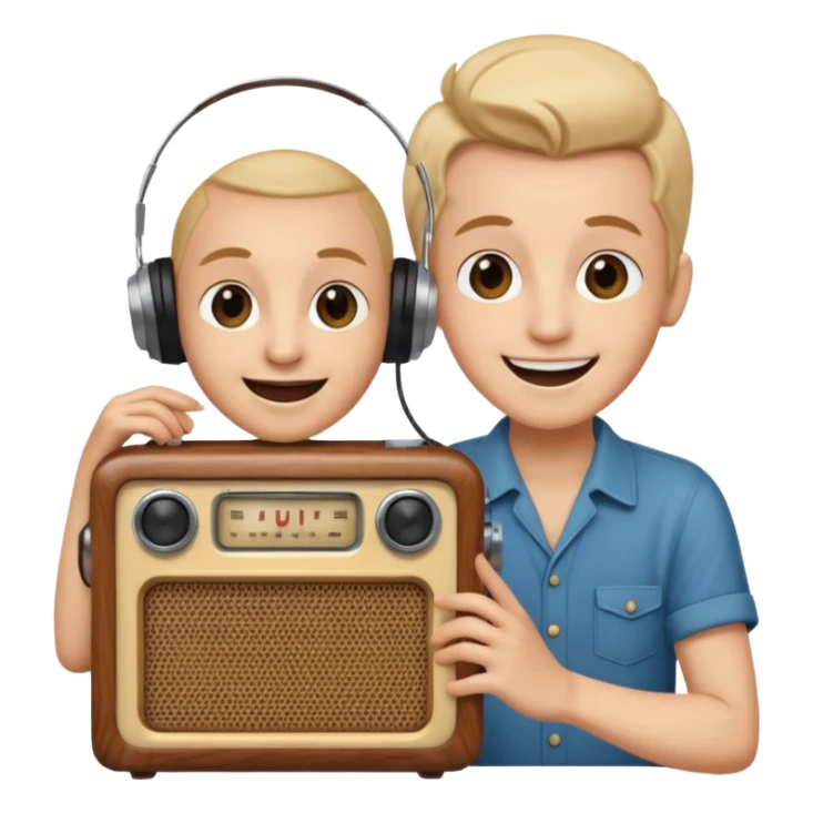 music lover radio speaker sticker