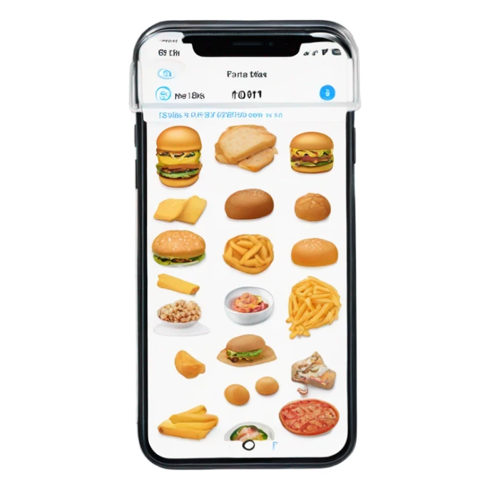 smartphone screen showing the number of calories. sticker