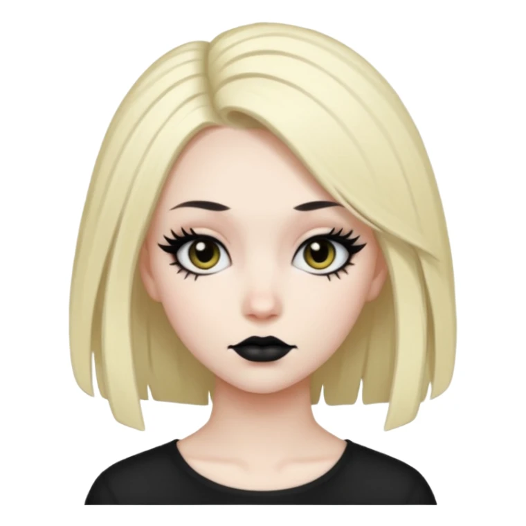 scene girl with scene hair sticker