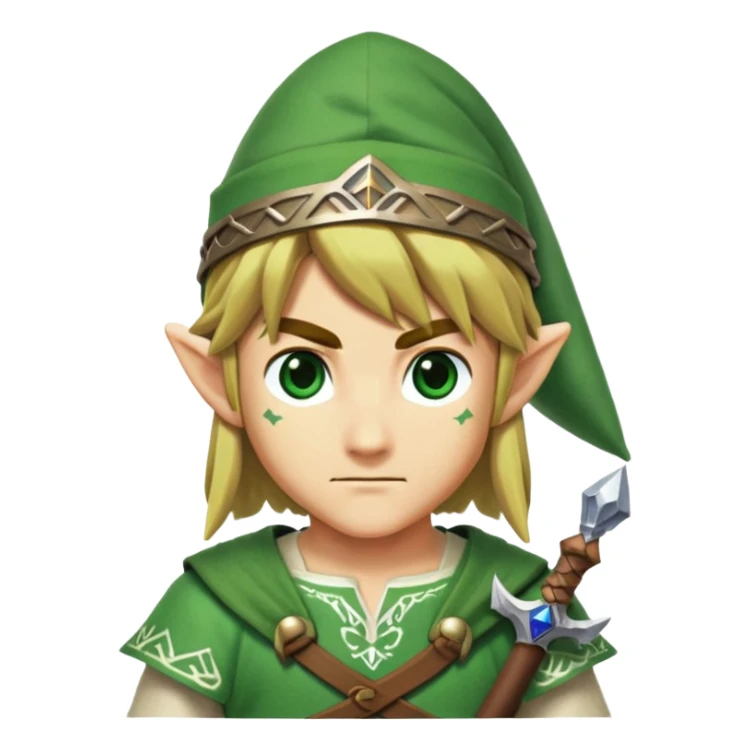 Link from Legend of Zelda with his green tunic and pointy hat sticker