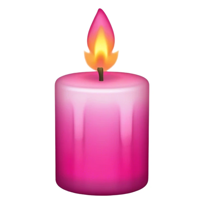 Barbie hot pink ombré candle  sticker