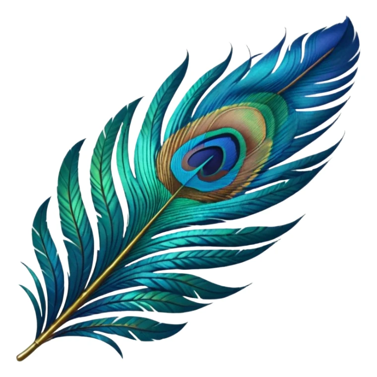 I want the emoji of a Single Peacock Feather sticker