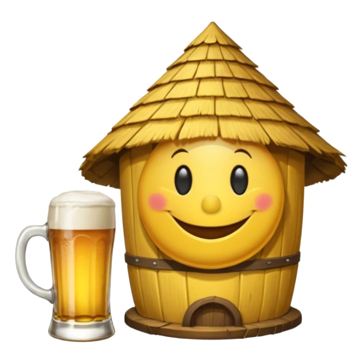 Ein lachender Smilie mit Bierglas und Gamsbart Hut sticker