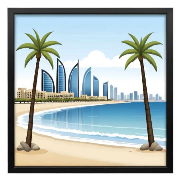 bahrain bay and four season in bahrain but from the beach/ocrean view sticker