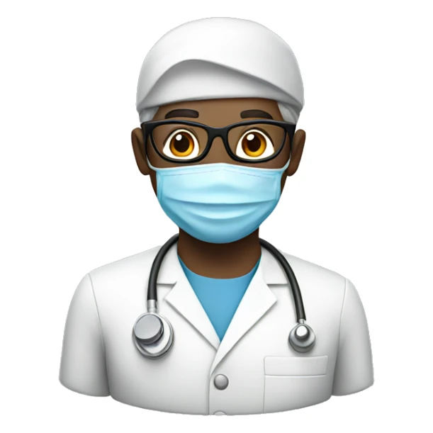 male nurse with glasses sticker
