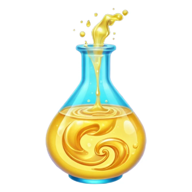 golden neon potion  sticker
