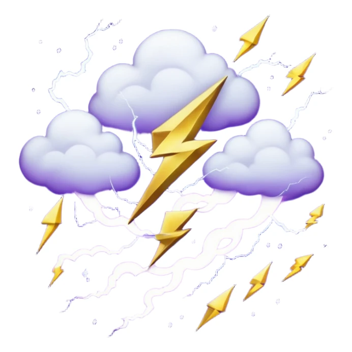 Wiz 101 casting sigil inspired storm magic, compose it of swirling clouds and lightning bolts and use rich purple and gold as the colors  sticker