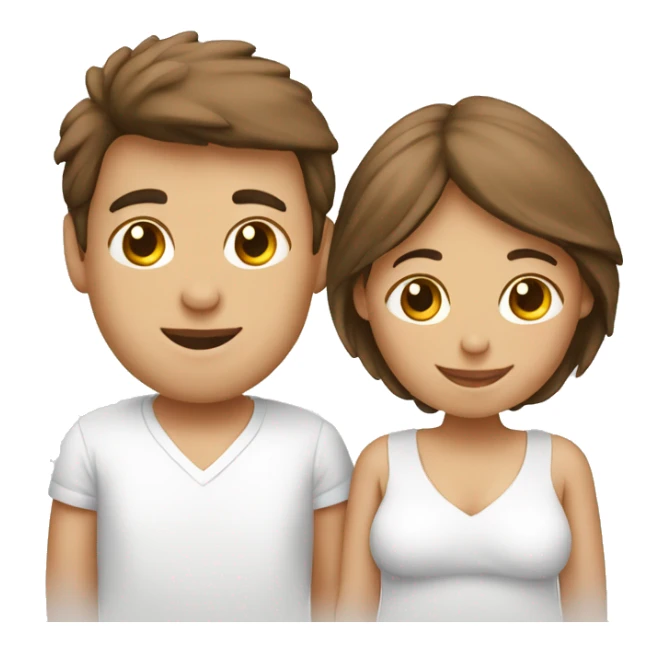 pareja embarazada hombre y mujer blancas sticker