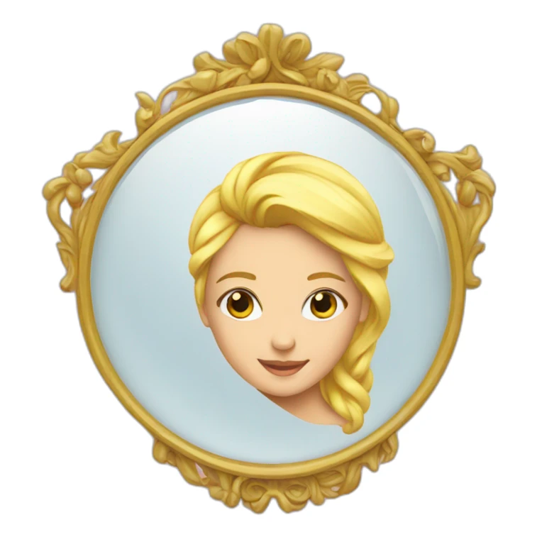 Un miroir avec un reflex de princesse  sticker