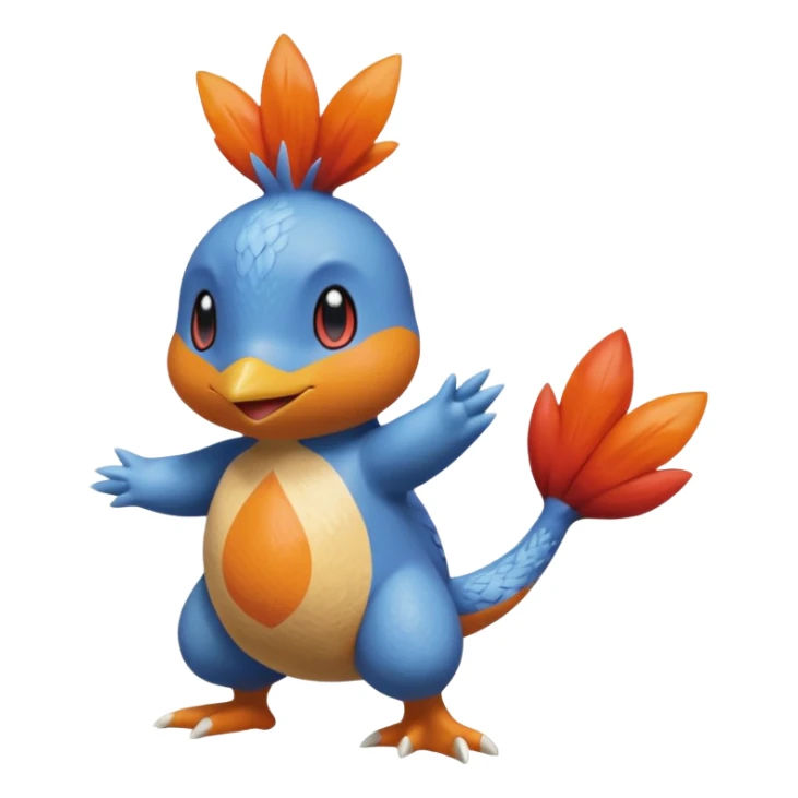 Mudkip-Tepig-Torchic-Marshtomp-fusion (full body) sticker