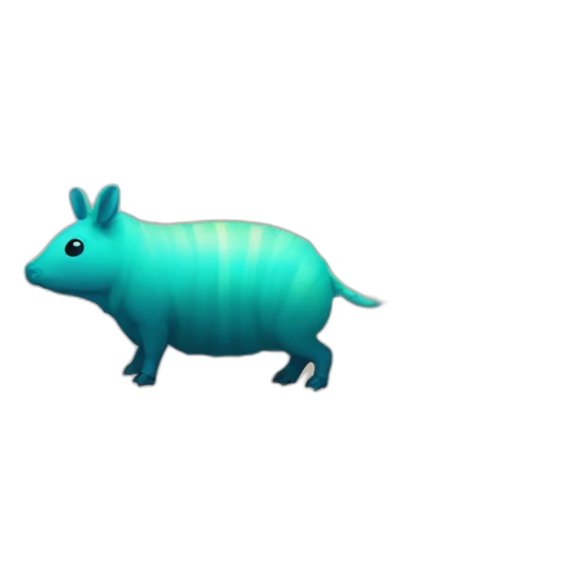 Iridescent spotted striped cyan purple gradient pig armadillo cow centipede insect sticker
