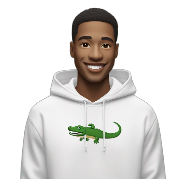 Lacoste smiking friends with white lacoste hoodie sticker
