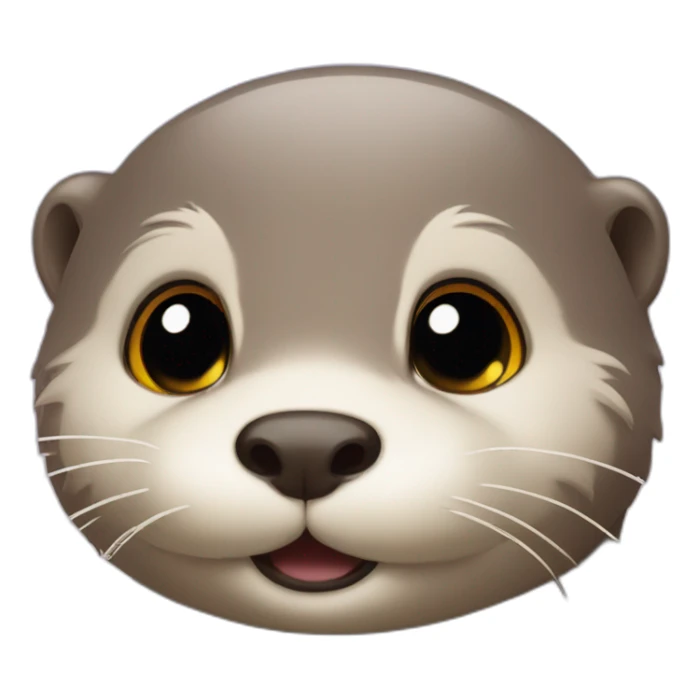 holy cute otter with halo above head sticker