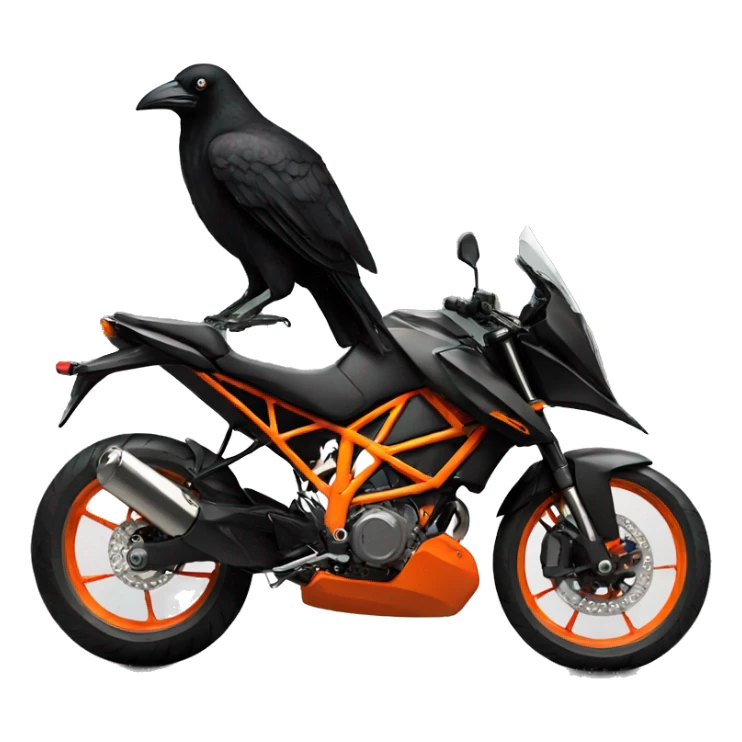 Black crow on KTM bike  sticker