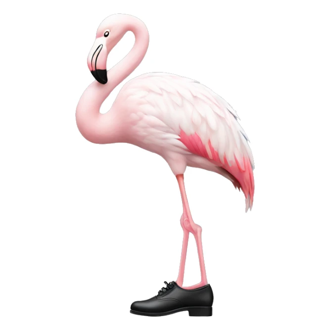 White flamingo with tap shoes sticker