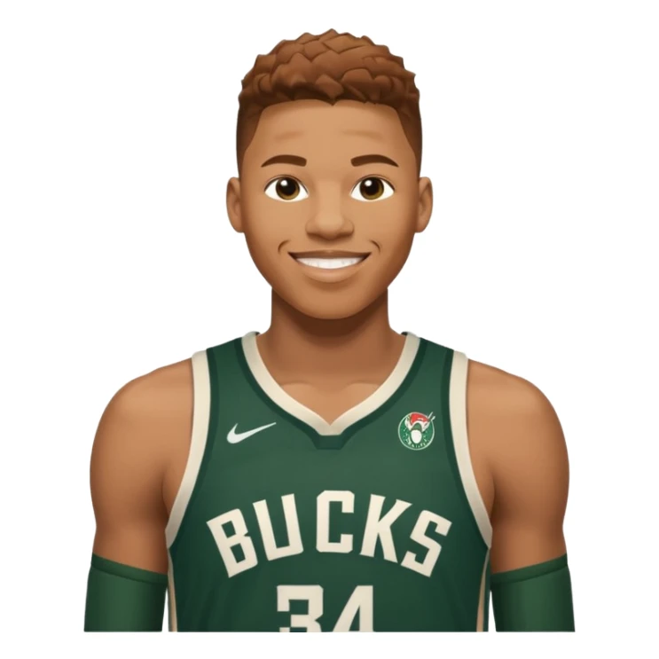 giannis smiling Milwaukee number 347 sticker