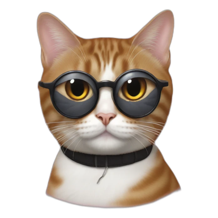 john lennon cat with human eyes and shaquile o’ neal sticker