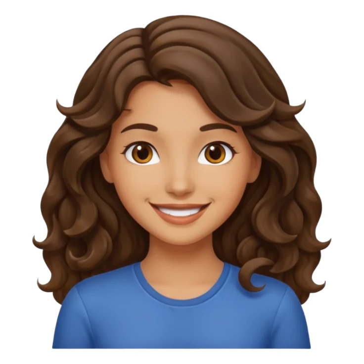 Brunette girl wavy nothing full body  sticker