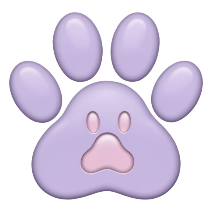 a very light pale pastel purple pawprint sticker