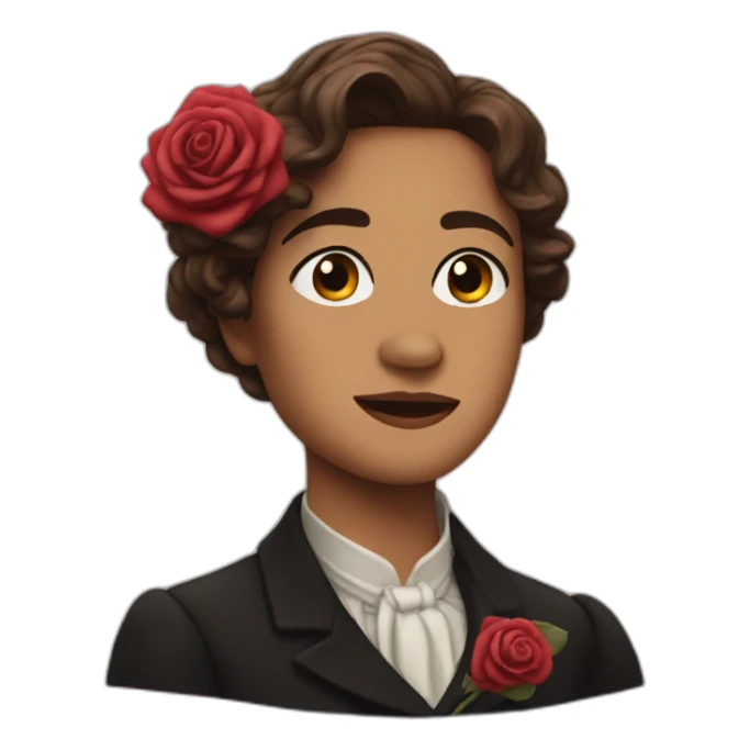 The character Rose from the Titanic drowning sticker