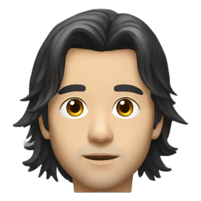 Orelsan black hairs with a White streak  france sticker