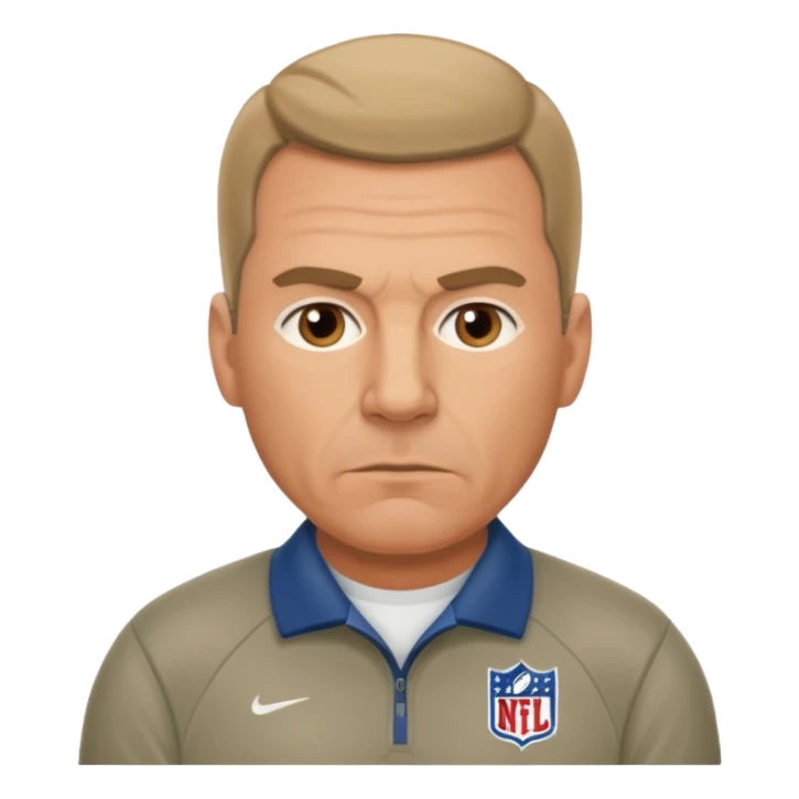 an American football coach sticker