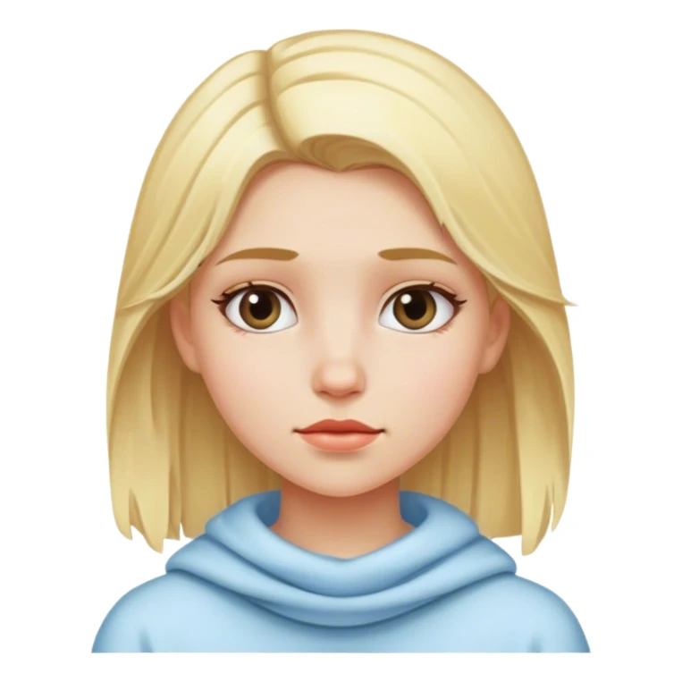 Cold girl with blonde hair sticker