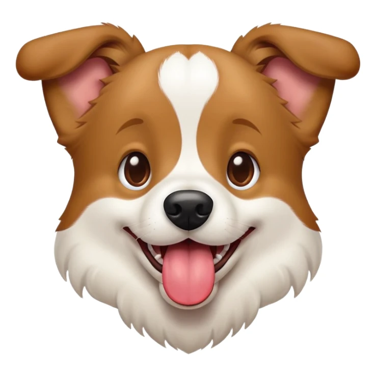 happy dog with tongue out and tail wagging sticker