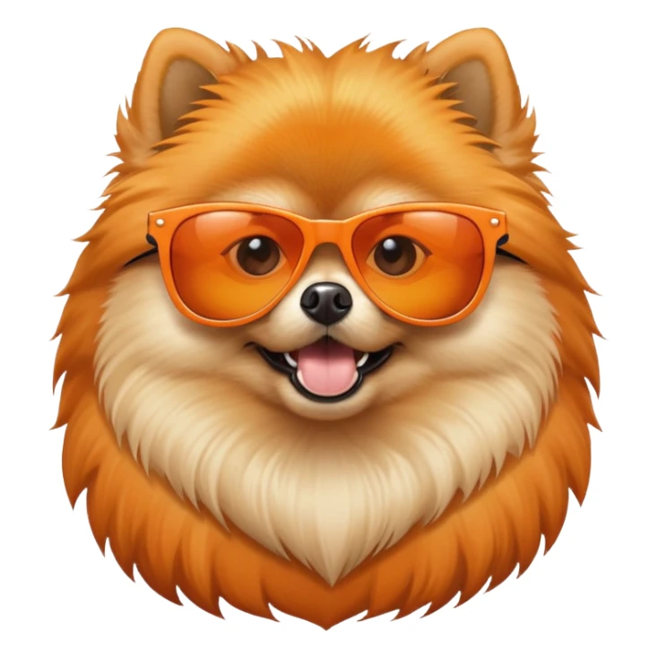 angry pomeranian in cool sunglasses sticker