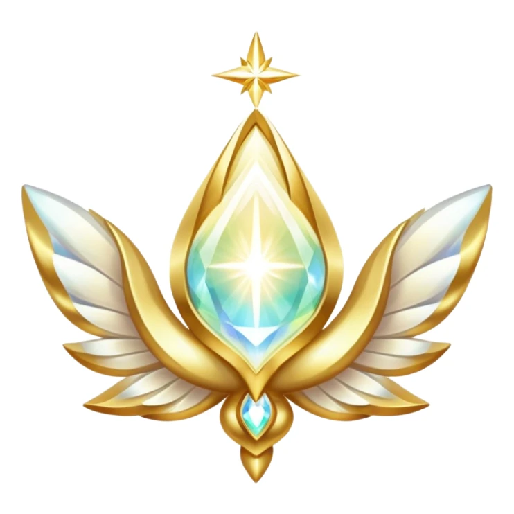 White and Golden Divine Holy Glorious Shiny Sparkly Fakémon sticker