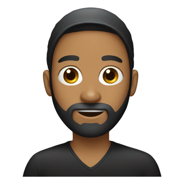 Guy with beard wearing a black bandanna  sticker