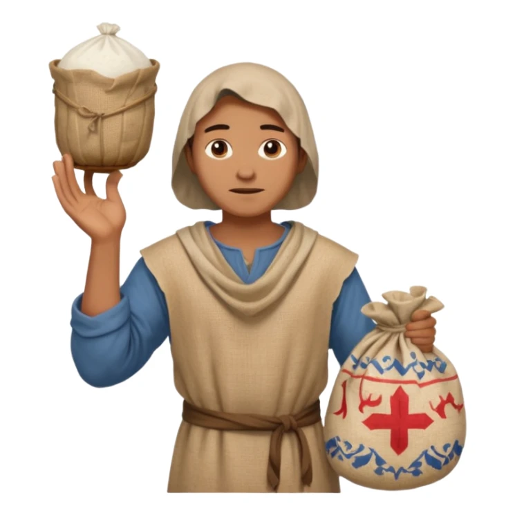 miller with flour sack in Medieval Villagers sticker