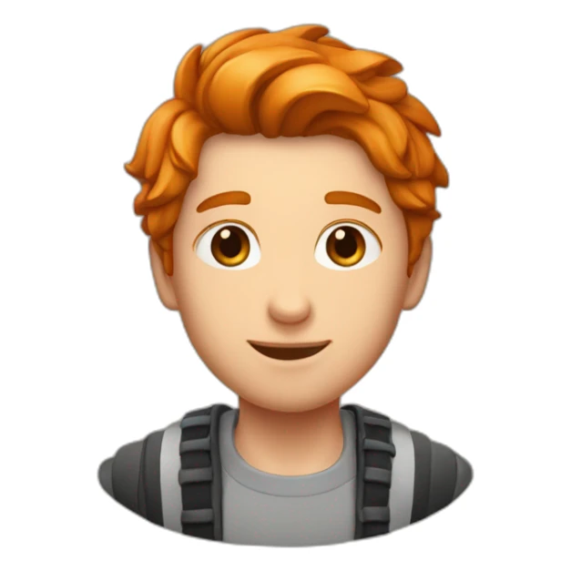 Un jeune homme roux habillée avec une marinière sticker