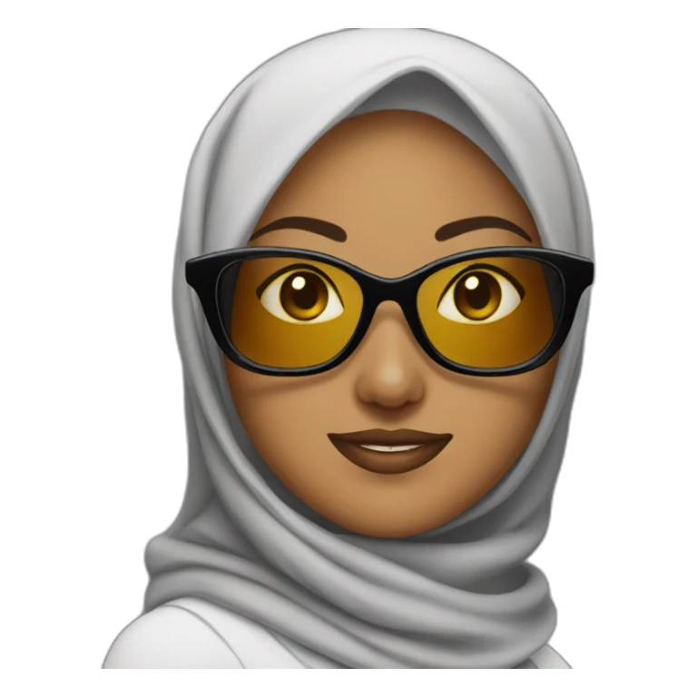 woman-wearing-hijab-and-sun-glasses sticker