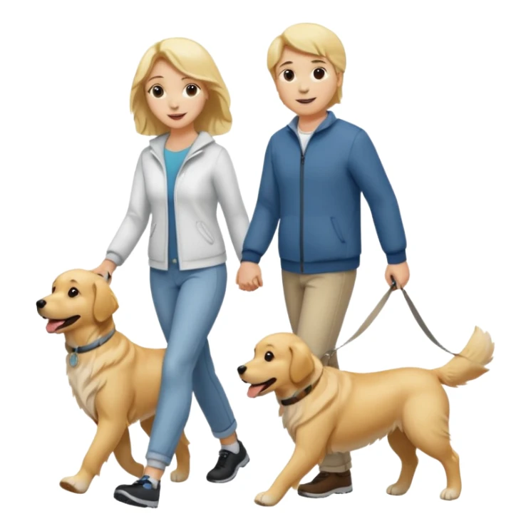blonde woman wearing white walking only one malese dog sticker