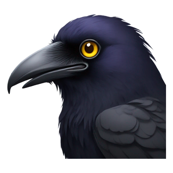 raven with golden eyes sticker
