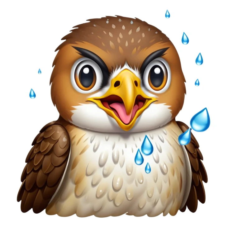 Hawk tuah tongue out with water on it sticker