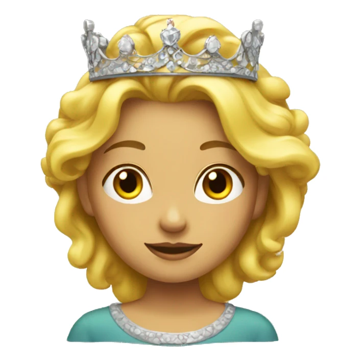 crowned lady yellow-haired girl sticker