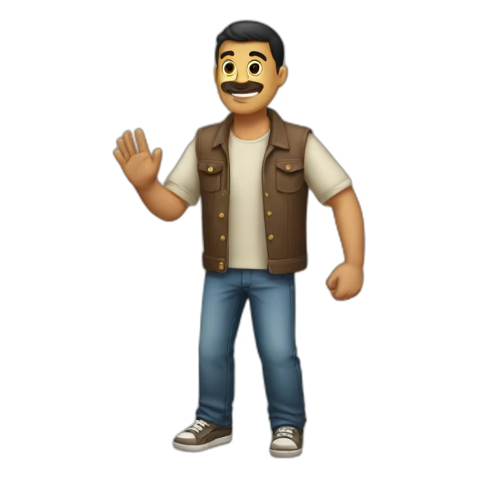 Chico urbano haciend seña con la mano sticker