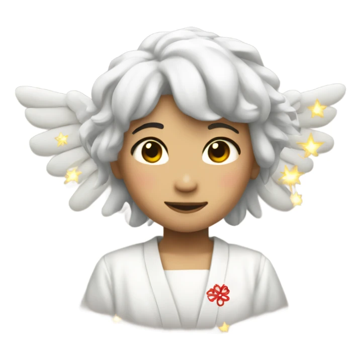 Japanese 2025 angel Happy New Years  sticker