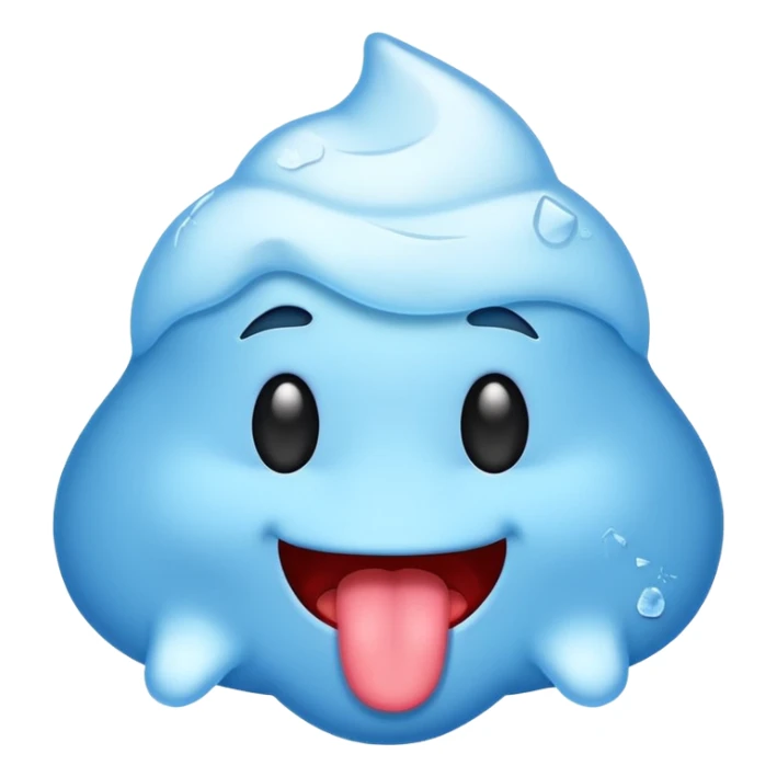 a cold emoji with its toung out sticker