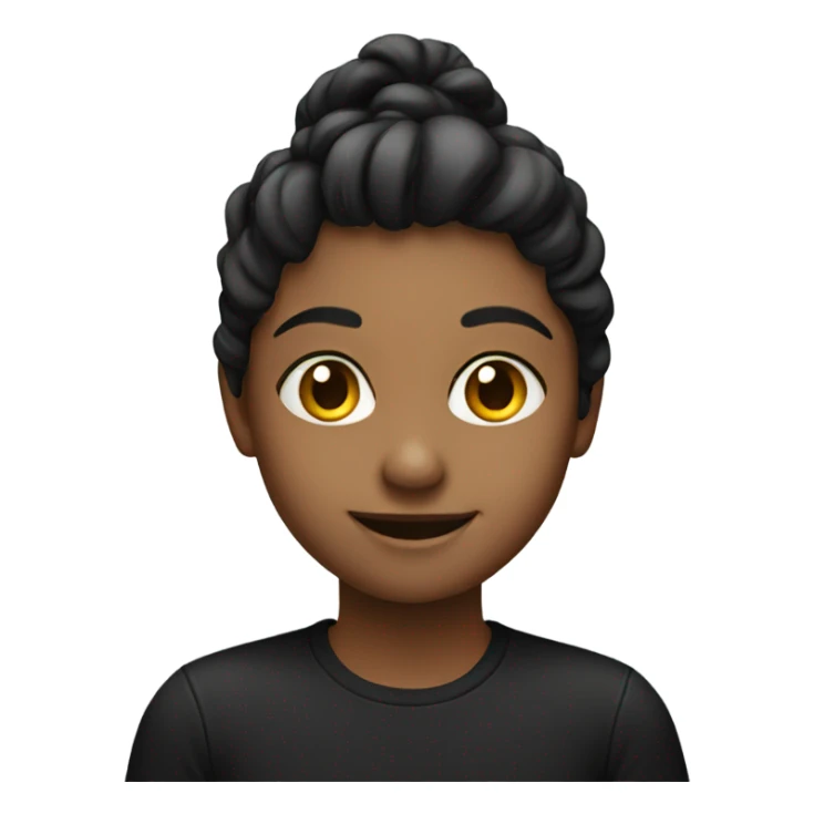 smiling girl in black shirt sticker