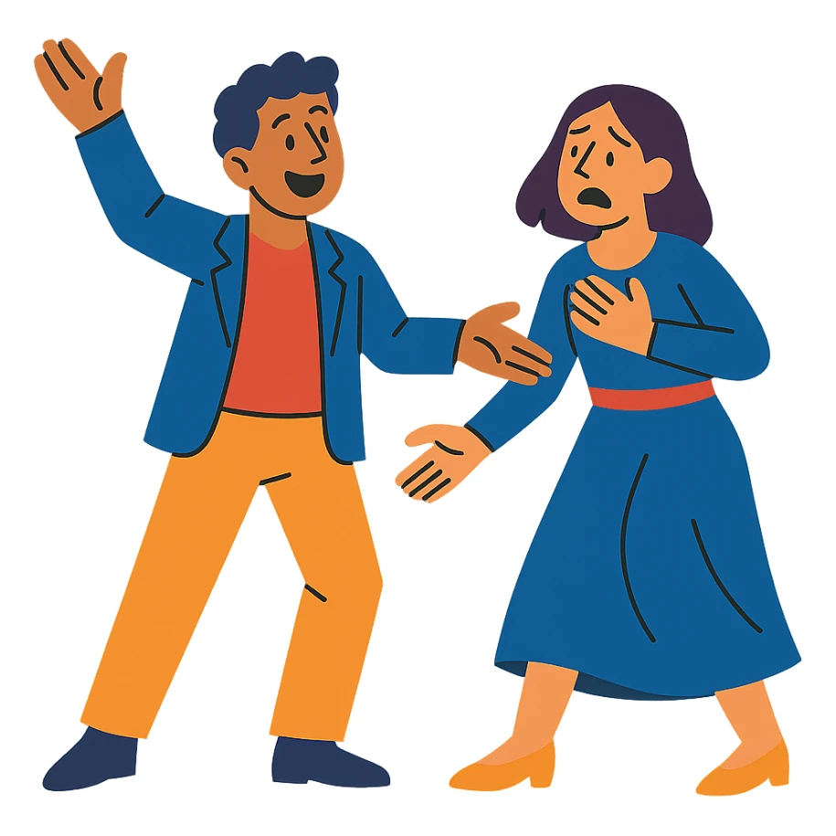 two people acting sticker