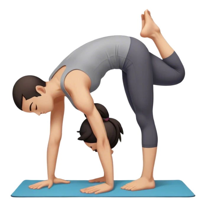 yoga crow pose sticker